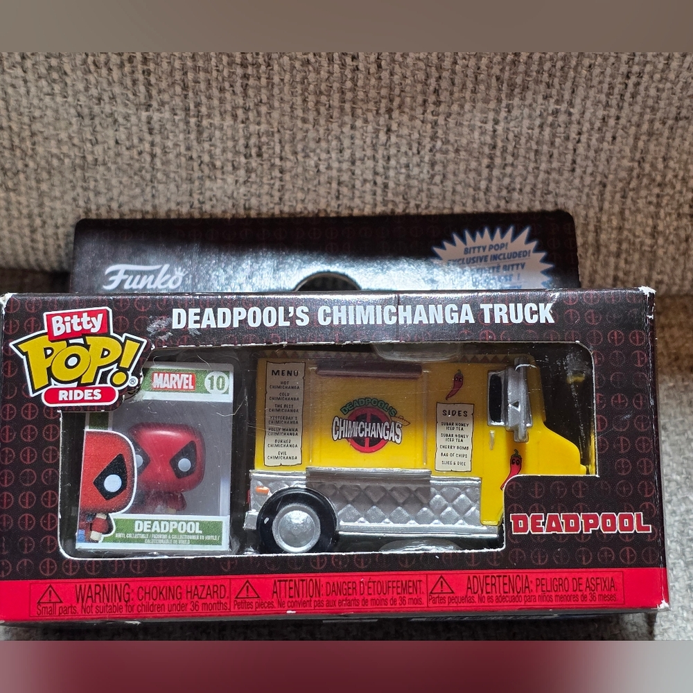 New Funko Pop! Bitty Ride Marvel Deadpool & Chimichanga Truck 2 Pieces 2024
